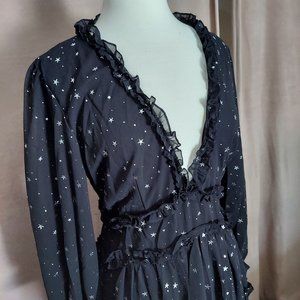 Gorgeous starry night ruffle dress